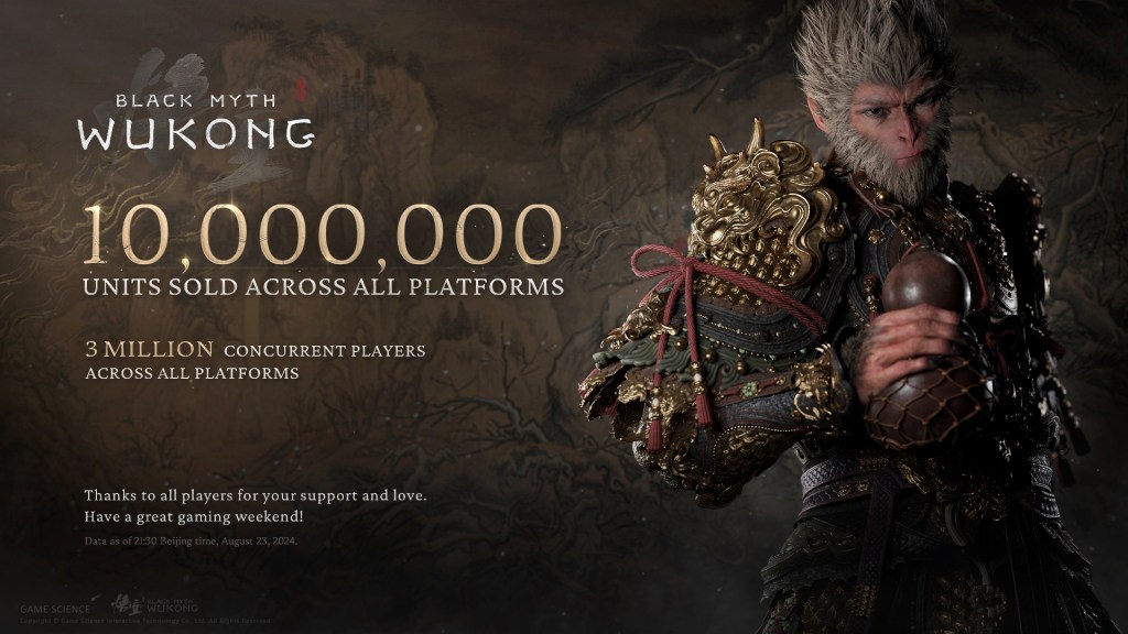 Black Myth: Wukong is one of the fastest-selling games of all time