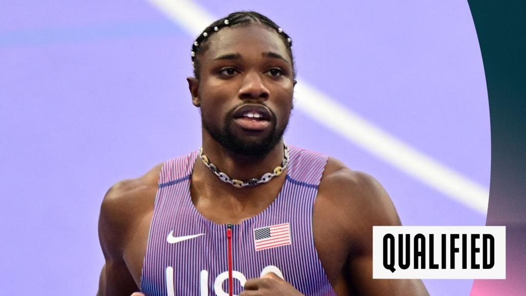 Watch as USA's Noah Lyles qualifies for men's 200m finals behind Botswan's Tebogo