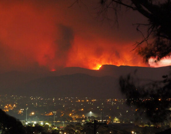 the Orroral Valley Fire in Australia