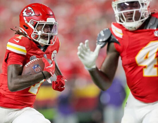 WATCH: Chiefs rookie Xavier Worthy shows off blazing speed, bursts past Ravens for TD on first career touch