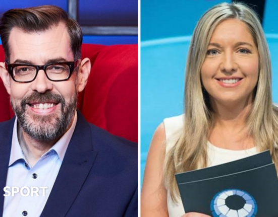 Richard Osman and Victoria Coren-Mitchell, two BBC quizmasters.