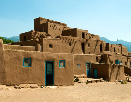 a photo of Taos Pueblo, a