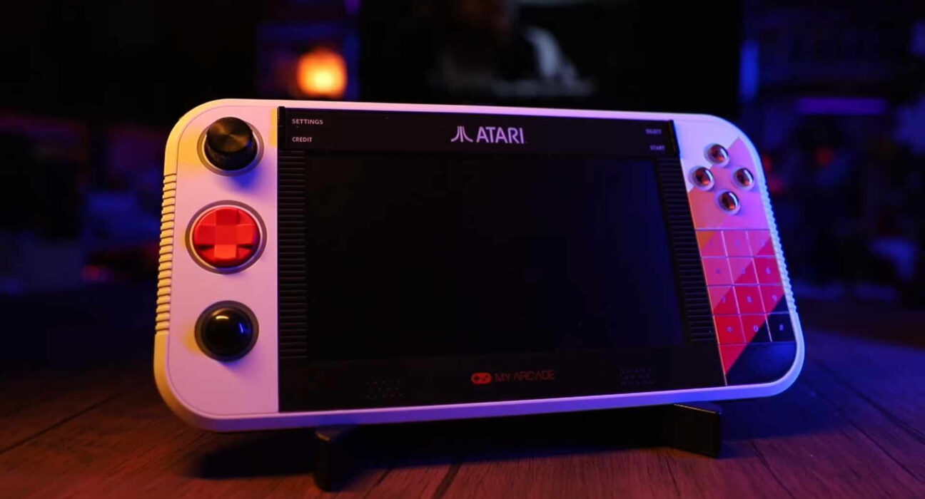 Atari teases handheld game system with a trackball and a numpad