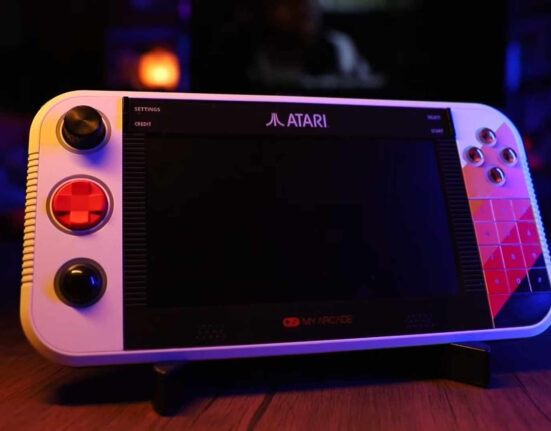 Atari teases handheld game system with a trackball and a numpad