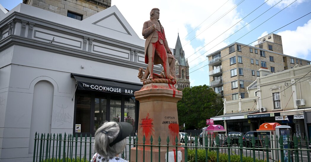 Australia Day Protesters Vandalize Melbourne and Sydney Statues